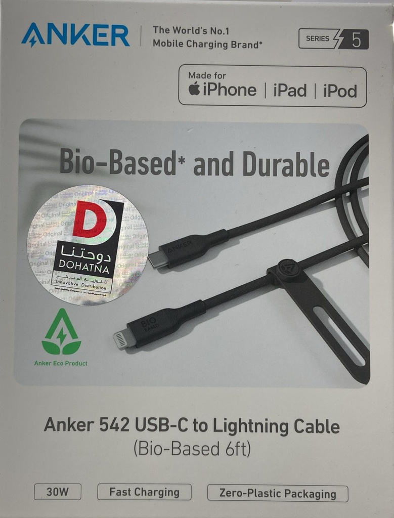 ANKER 542 USB-C to Lighting Cable 6ft (30W)