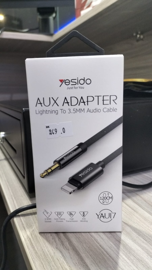 YESIDO AUX ADAPTER Lightning to 3.5mm Audio Cable (YAU17)